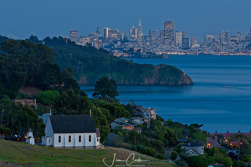 This is a photo of Saint Hilary's Church with a more nocturnal look.