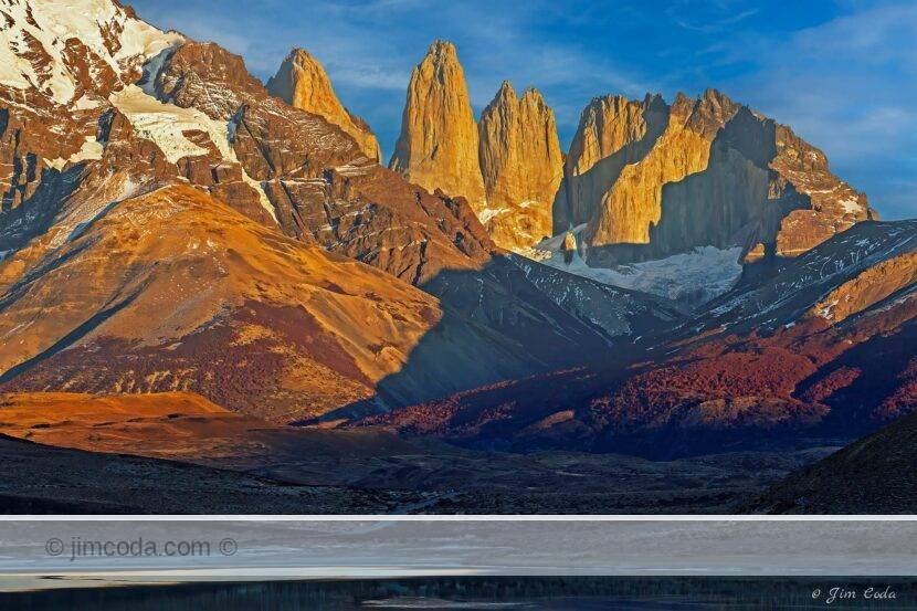 This is a photo of "The Towers" of Torres del Paine National Park in Chile's Patagonia area.