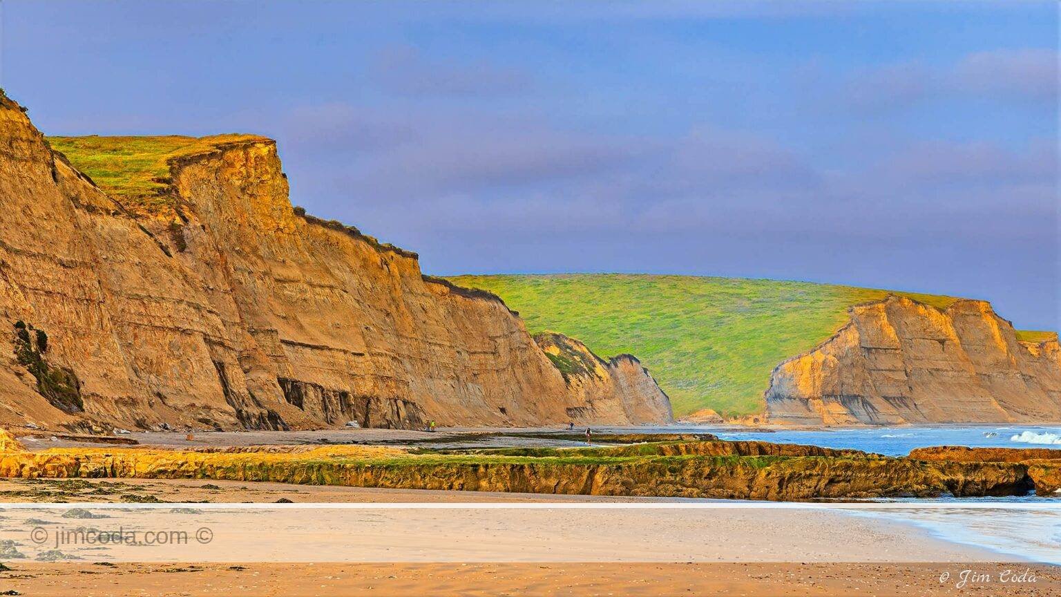 This is a photo of Drakes Beach facing east. Point Reyes National Seashore, California, USA.